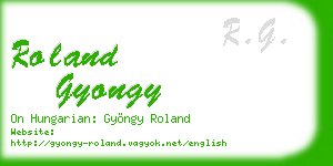 roland gyongy business card