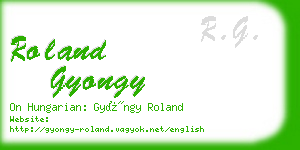 roland gyongy business card
